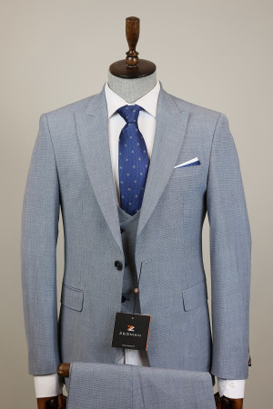 Pointed Collar Vest Suit