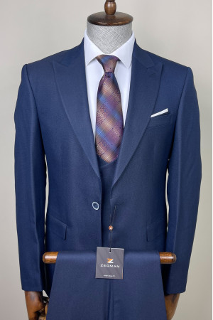 Pointed Collar Vest Suit