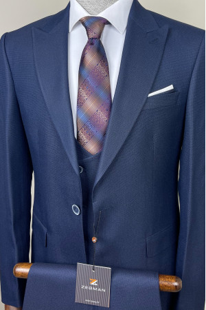 Pointed Collar Vest Suit