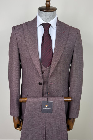 Pointed Collar Vest Suit