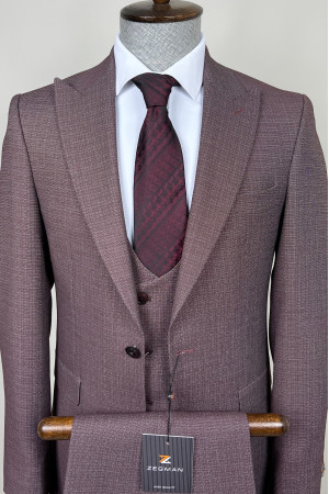 Pointed Collar Vest Suit