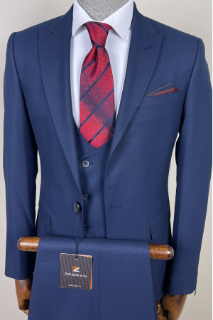 Pointed Collar Vest Suit