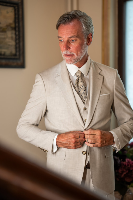 Mono Yaka Yelekli Takım Elbise 