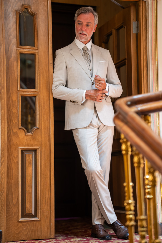 Mono Yaka Yelekli Takım Elbise 