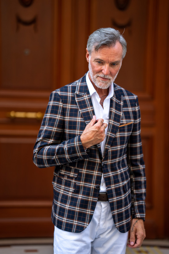 Mono Yaka Ekose Ceket