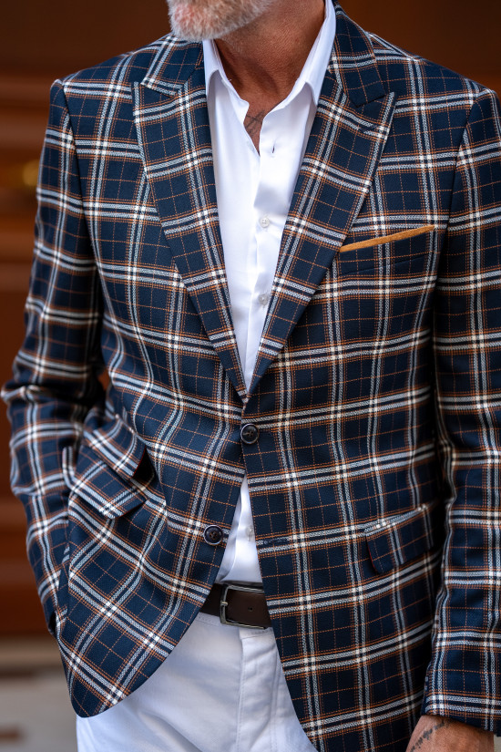 Mono Yaka Ekose Ceket