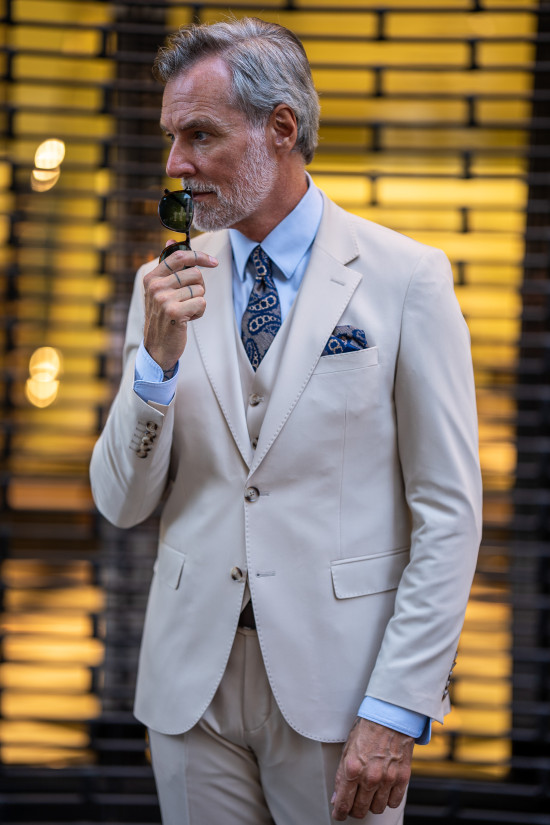 Mono Yaka Yelekli Takım Elbise 