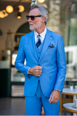 Mono Yaka Yelekli Takım Elbise 