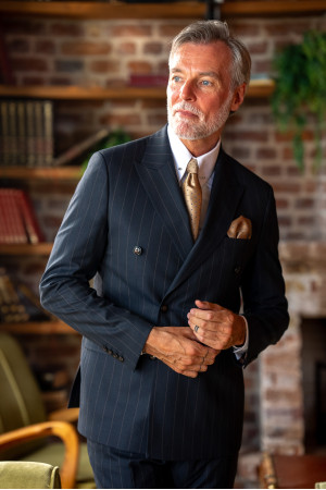 Striped Double-Breasted Suit