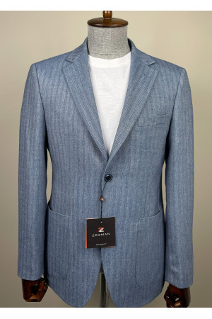 Yarım Astar Keten Ceket 