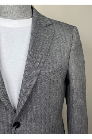 Yarım Astar Keten Ceket 