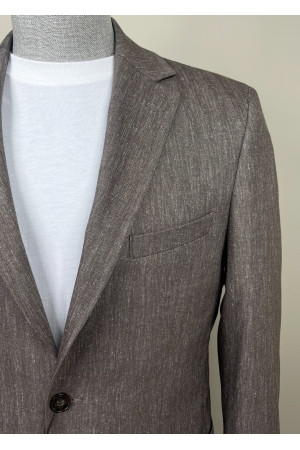 Yarım Astar Keten Ceket 