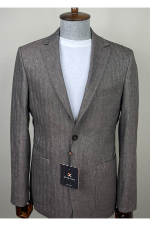 Yarım Astar Keten Ceket 