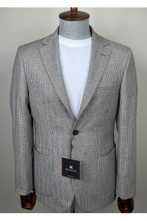 Yarım Astar Keten Ceket 