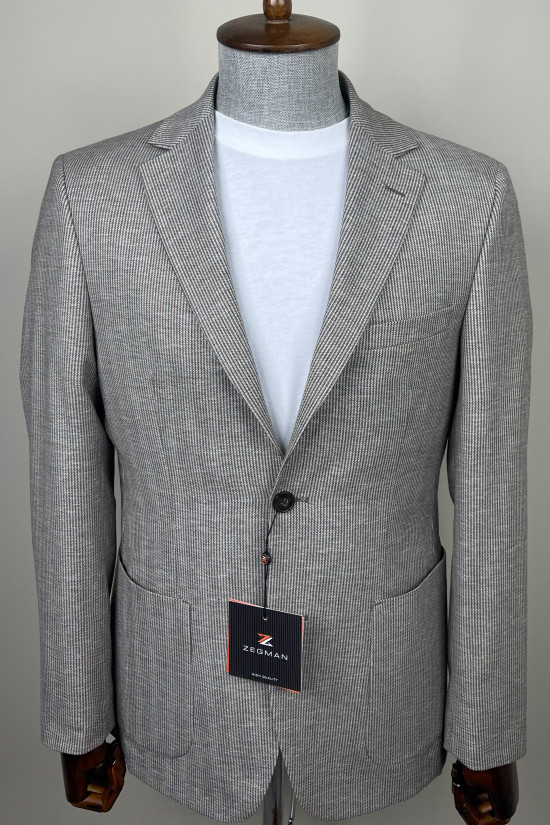 Yarım Astar Keten Ceket 