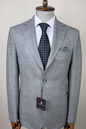 Plaid Mono Collar Jacket