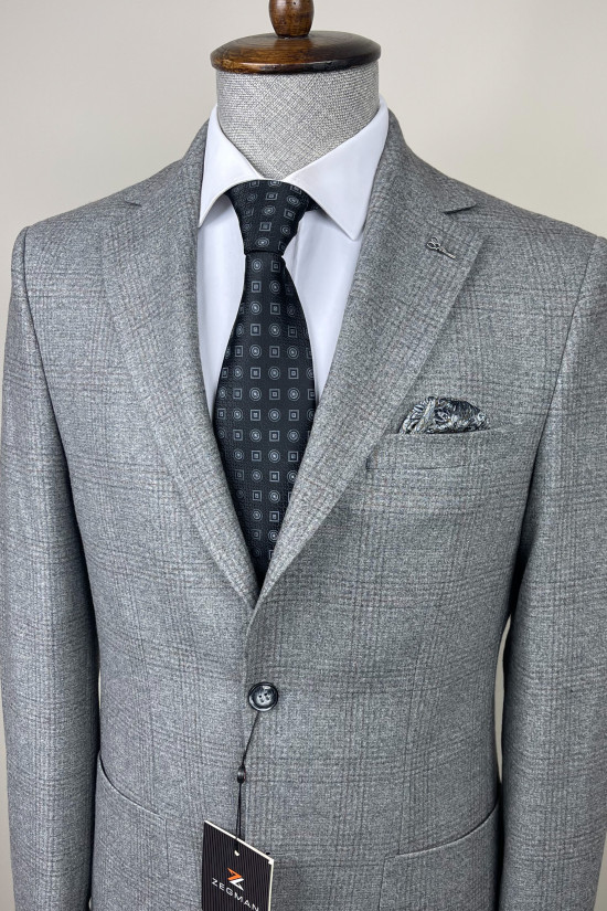 Plaid Mono Collar Jacket Plaid Mono Collar Jacket