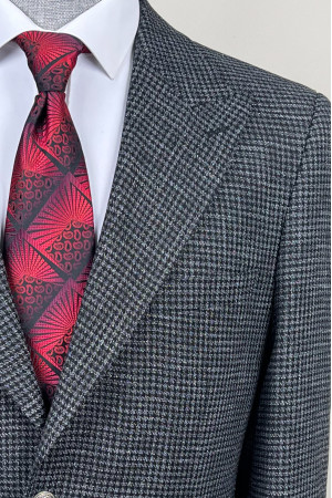 Kazayağı Sivri Yaka Torba Cep Ceket