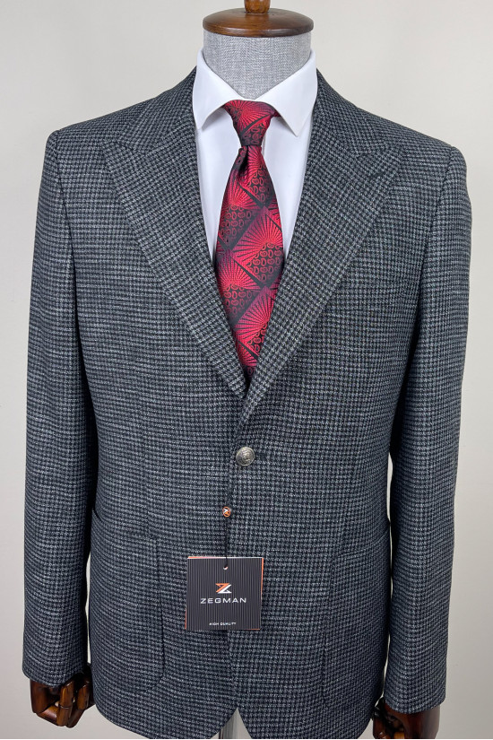 Kazayağı Sivri Yaka Torba Cep Ceket