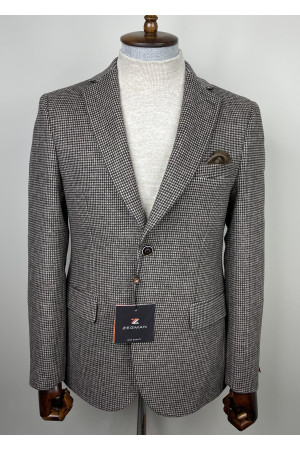 Mono Yaka Kazayağı Yün Ceket