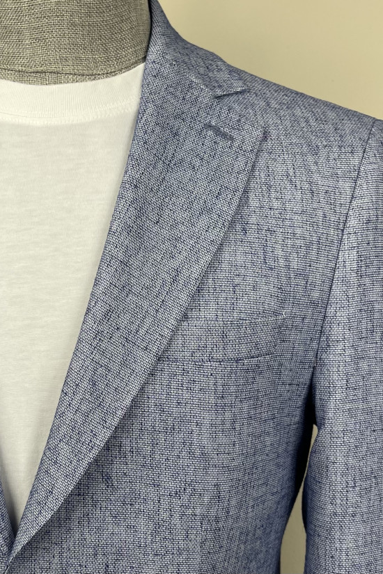 Yarım Astar Keten Ceket