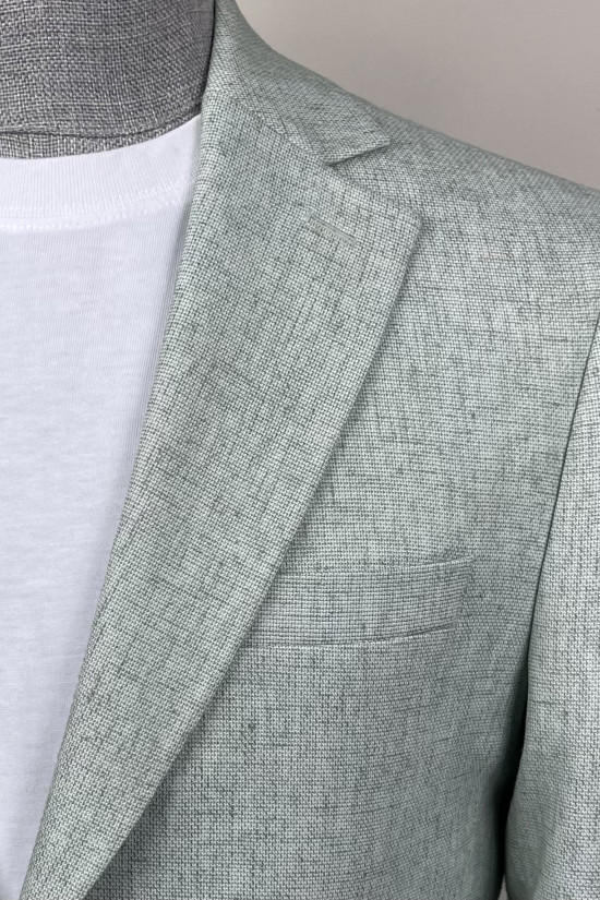 Yarım Astar Keten Ceket