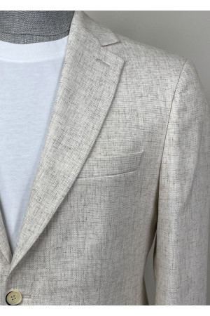 Yarım Astar Keten Ceket