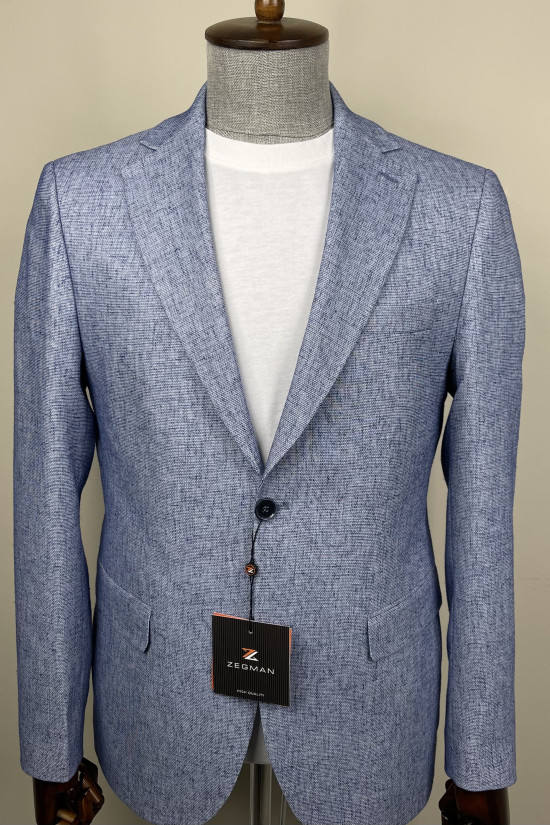 Yarım Astar Keten Ceket