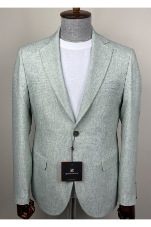 Yarım Astar Keten Ceket