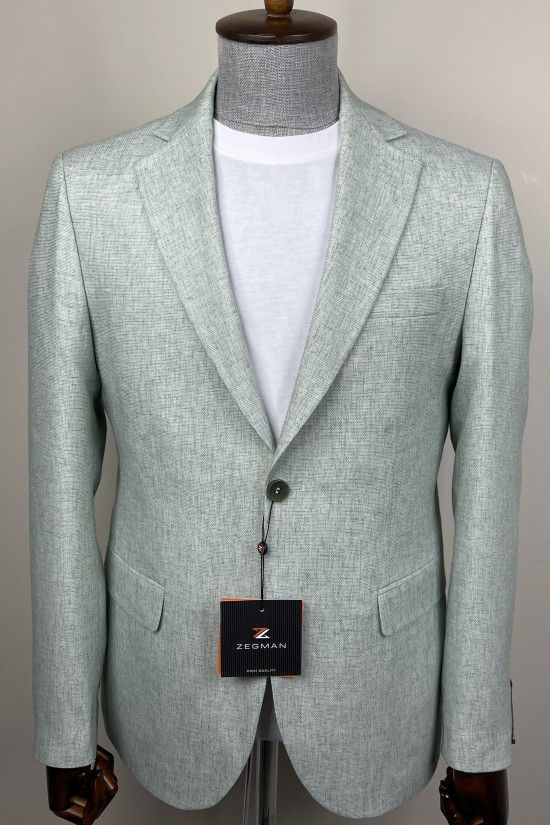 Yarım Astar Keten Ceket