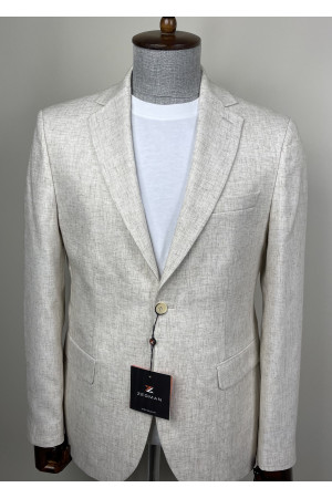 Yarım Astar Keten Ceket