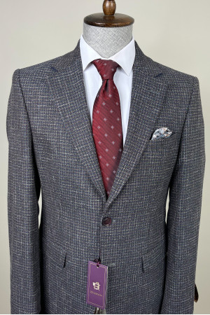 Mono Collar Patterned Jacket