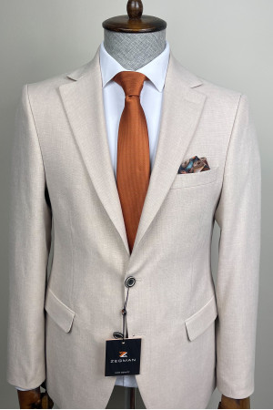 Peak Lapel Linen Jacket