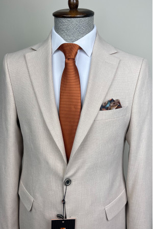 Peak Lapel Linen Jacket