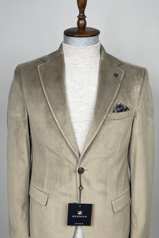 Mono Yaka Kadife Ceket 