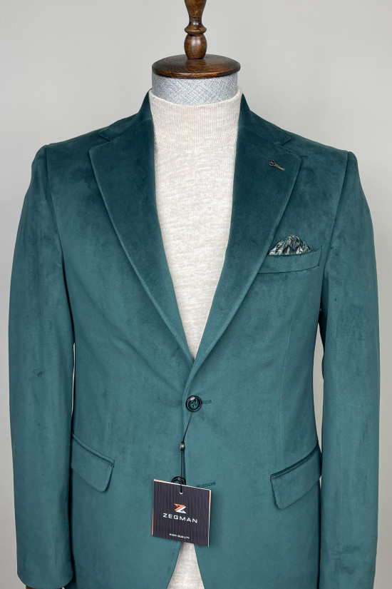 Mono Yaka Kadife Ceket 