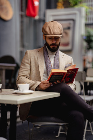 Mono Collar Herringbone Jacket
