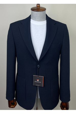 Yarım Astar Mono Yaka Torba Cep Ceket