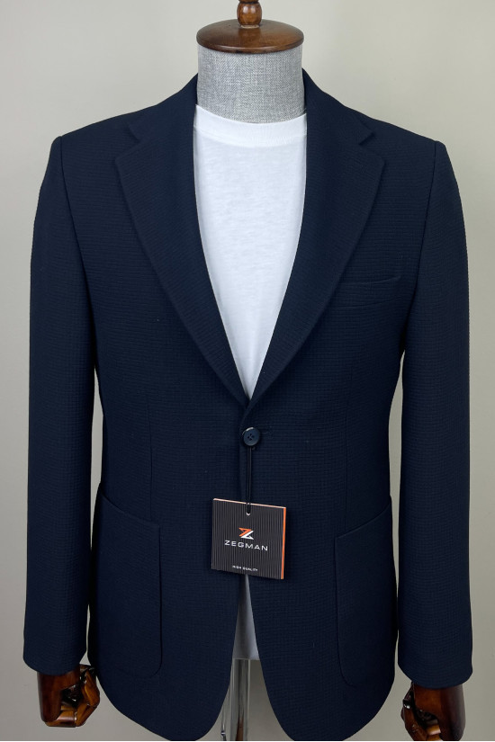 Yarım Astar Mono Yaka Torba Cep Ceket