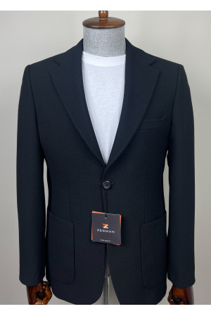 Yarım Astar Mono Yaka Torba Cep Ceket