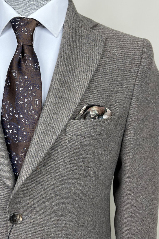 Mono Yaka Yün Ceket