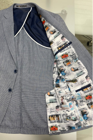 Mono Collar Linen Jacket