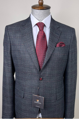 Mono Collar Plaid Jacket