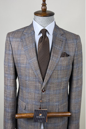 Mono Collar Plaid Jacket