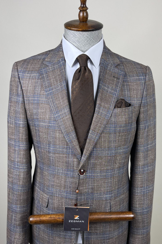 Mono Collar Plaid Jacket Mono Collar Plaid Jacket