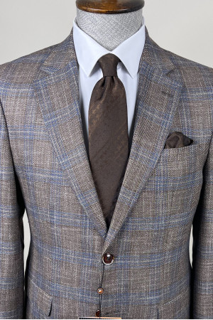 Mono Collar Plaid Jacket