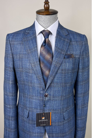 Mono Collar Plaid Jacket