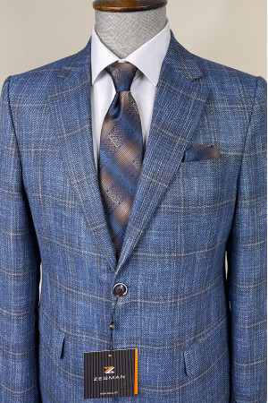 Mono Collar Plaid Jacket
