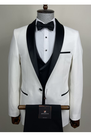 Şal Yaka Yelekli Damatlık