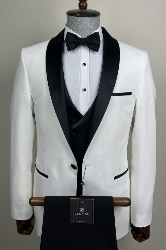 Şal Yaka Yelekli Damatlık